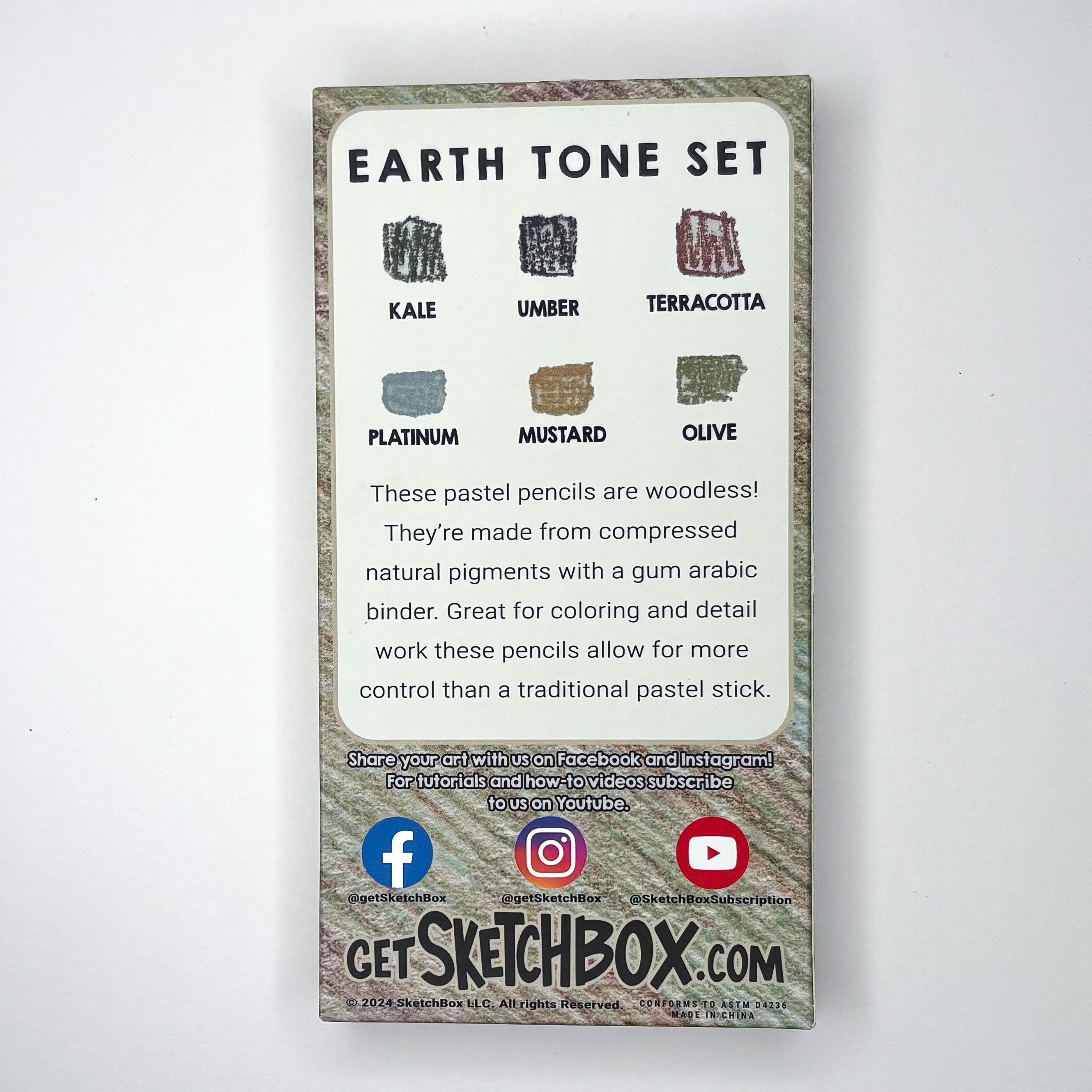 SketchBox Signature Woodless Pastel Pencil 6 Set